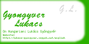 gyongyver lukacs business card