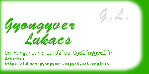 gyongyver lukacs business card